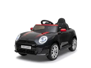 Voiture électrique enfant Mini Cooper S noir métallisé 12V, sous licence officielle, avec télécommande parentale, pour enfant de 3-6 ans