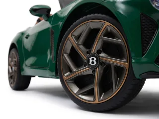Bentley Bacalar enfant, détail jante alliage cuivrée (Vert)
