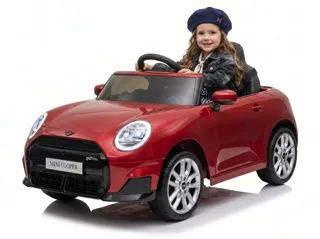 Voiture électrique enfant Mini Cooper S rouge 12V, sous licence officielle, pour enfant de 3-6 ans