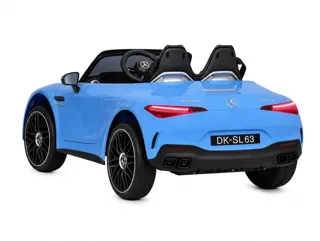 Voiture électrique enfant Mercedes SL 63 bleu 12V, démarrage progressif Soft-Start, pour enfant de 3-6 ans