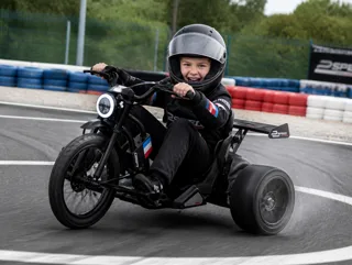 Voiture électrique enfant Tricycle Drift Électrique 24V, cadre acier renforcé, pour enfant de 5-9 ans, visuel 2