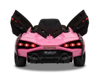 Voiture électrique enfant Lamborghini Sián rose 12V, sous licence officielle, démarrage progressif Soft-Start, pour enfant de 3-6 ans