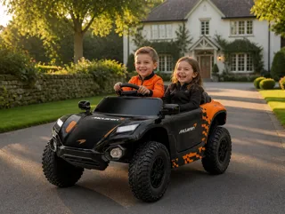 Voiture électrique enfant McLaren Rally 12V, sous licence officielle, lecteur MP3 Bluetooth, pour enfant de 3-6 ans