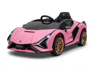 Voiture électrique enfant Lamborghini Sián rose 12V, avec télécommande parentale, pour enfant de 3-6 ans