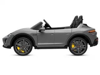 Voiture électrique enfant Porsche Taycan gris 24V, lecteur MP3 Bluetooth, pour enfant de 5-9 ans