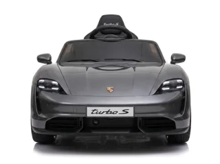 Voiture électrique enfant Porsche Taycan gris 12V, habitacle simili cuir, pour enfant de 3-6 ans, visuel 7